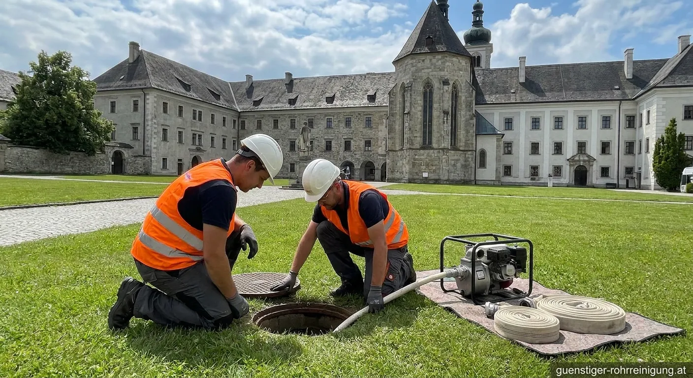 Kanalreinigung und Abwasserentsorgung im Stift Kremsmünster