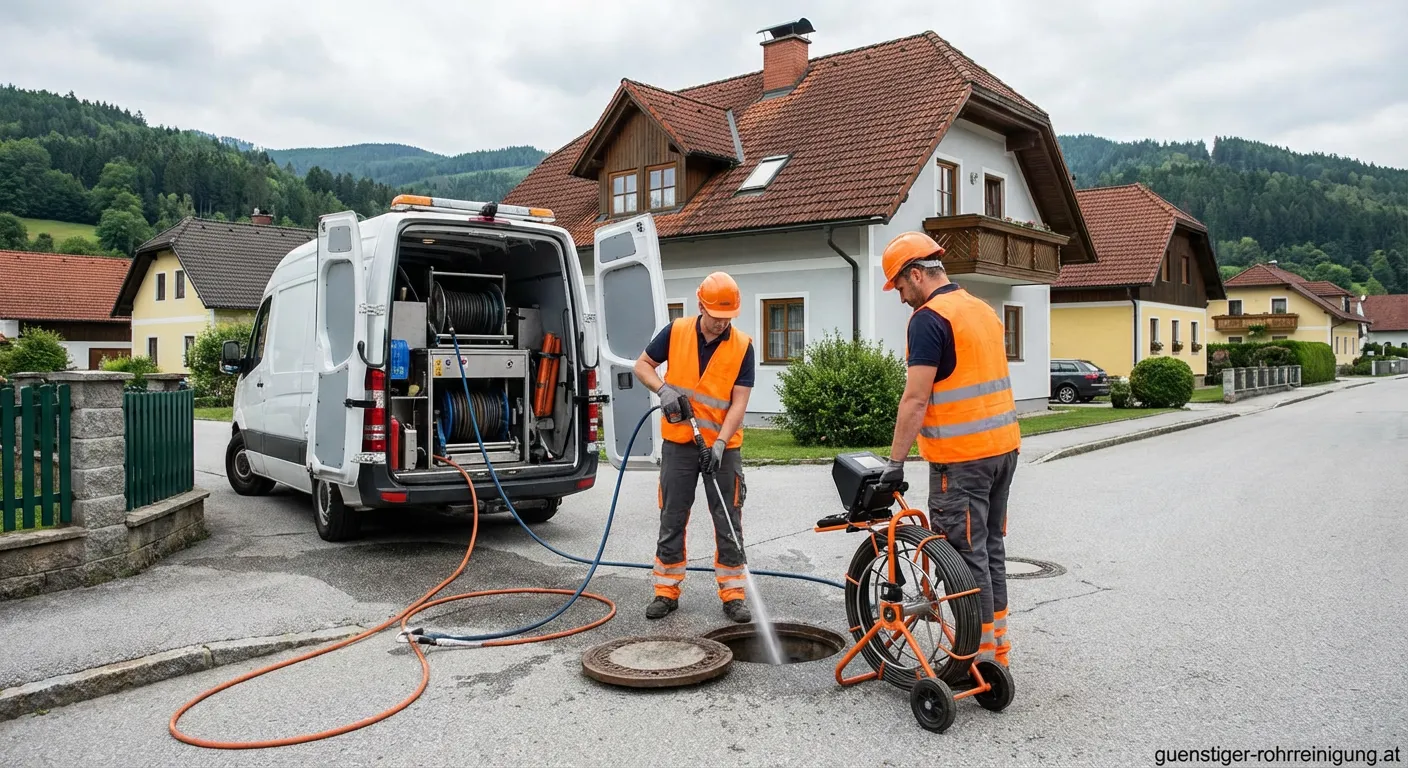 Professionelle Kanalreinigung in Krieglach mit Spezialfahrzeug