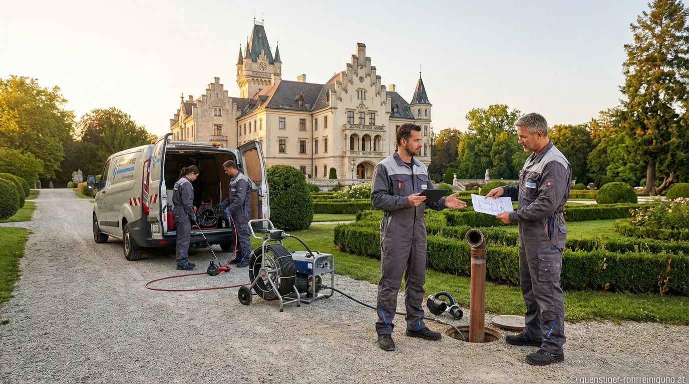 Professionelle Rohrreinigung im historischen Schloss Grafenegg