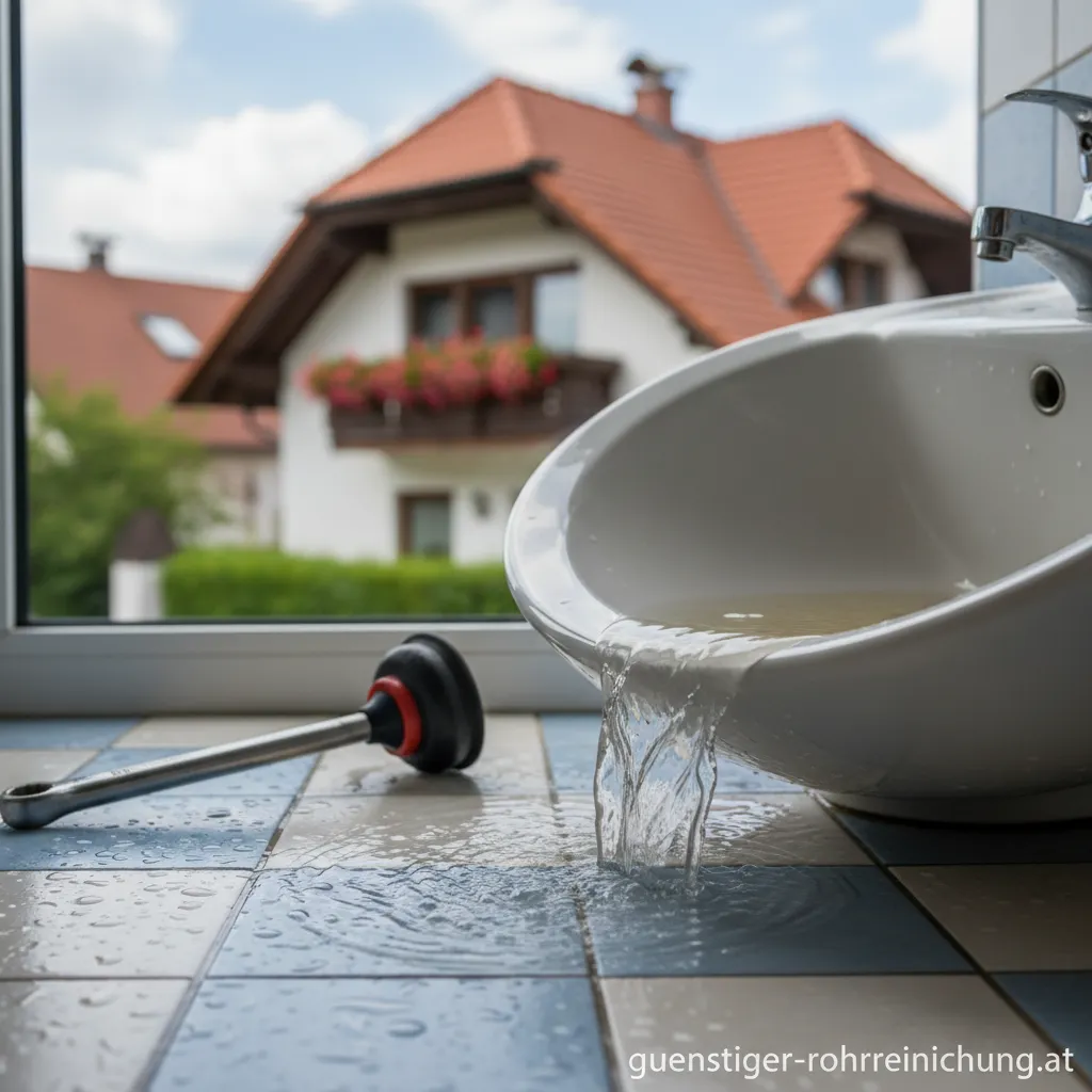 Professionelle Rohrreinigung bei einer Rohrverstopfung in Bad Gleichenberg