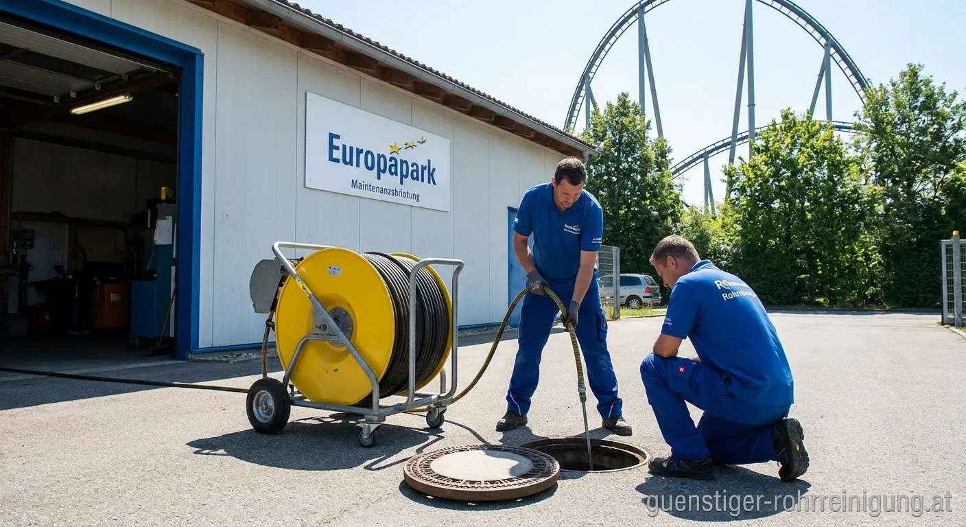 Professionelle Rohrreinigung zur Beseitigung einer Verstopfung im Abflusssystem
