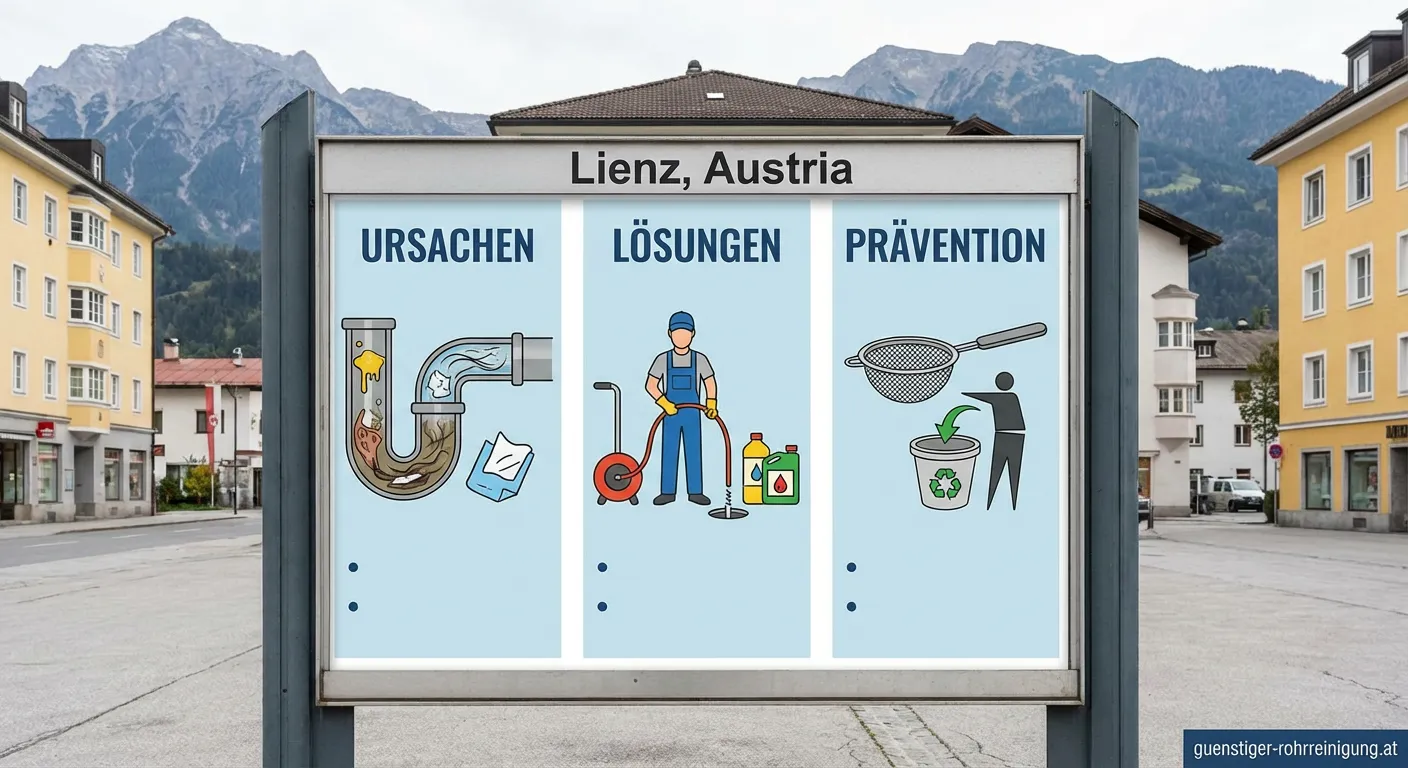 Professionelle Rohrreinigung bei Verstopfung in Lienz